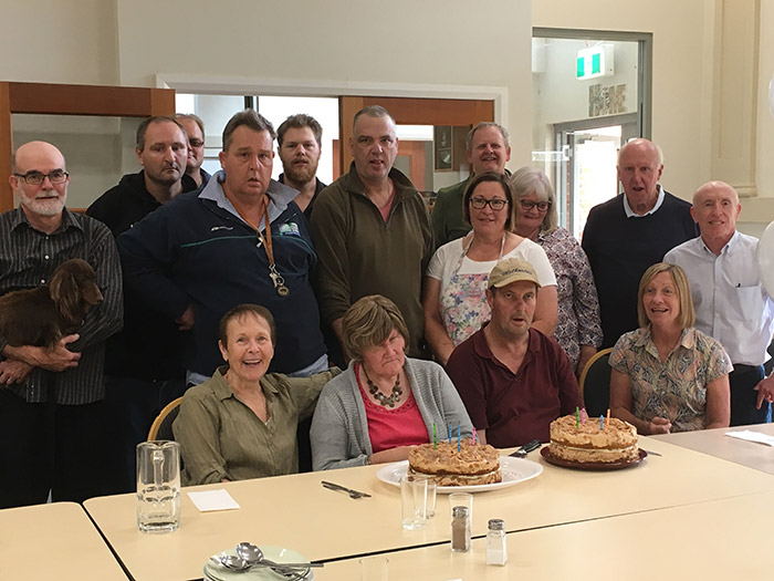 Image of group lunch at HOME