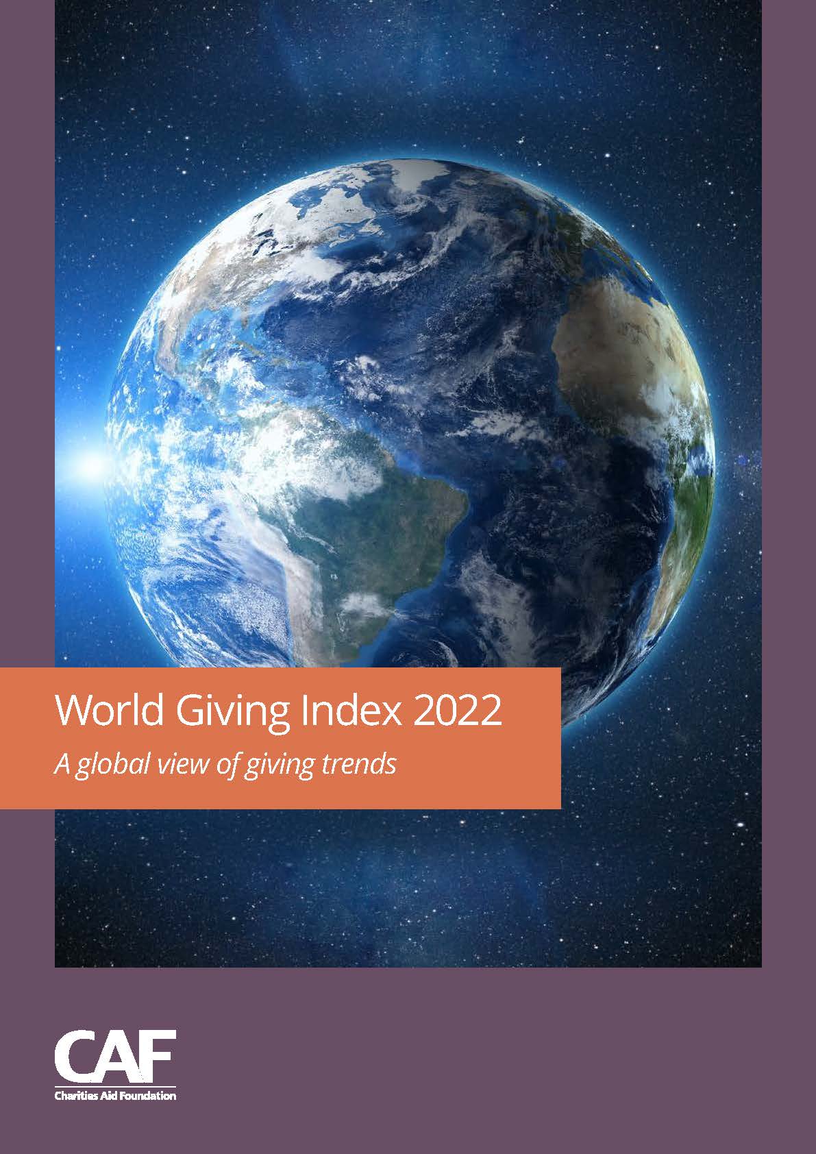 CAF World Giving Index 2022 - Good2Give